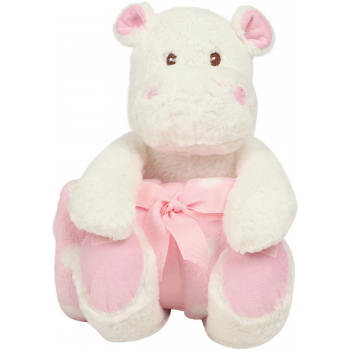 Hipopótamo de peluche con manta - Ref. XMM606 Hipopótamo de peluche con manta - Ref. XMM606