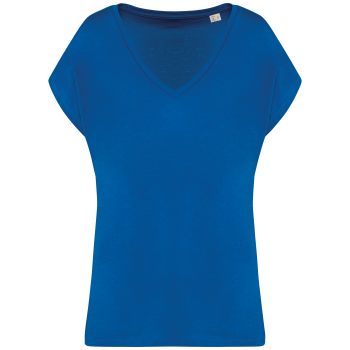 Camiseta ecorresponsable holgada con cuello de pico mujer - Ref. XNS312 Camiseta ecorresponsable holgada con cuello de pico mujer - Ref. XNS312