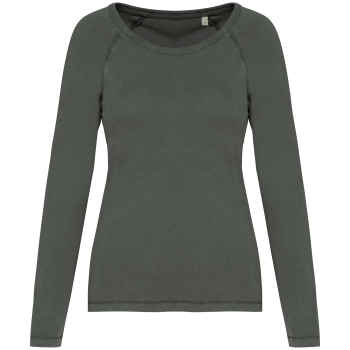 Camiseta ecorresponsable manga larga raglan mujer - Ref. XNS339 Camiseta ecorresponsable manga larga raglan mujer - Ref. XNS339