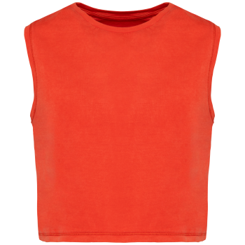 Camiseta crop ecorresponsable sin mangas mujer - Ref. XNS342 Camiseta crop ecorresponsable sin mangas mujer - Ref. XNS342