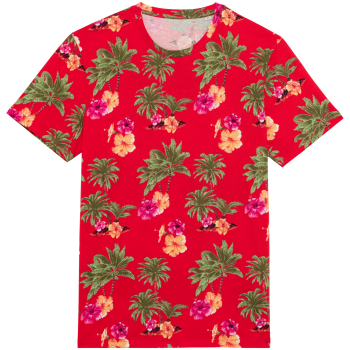 Camiseta ecorresponsable con estampado tropical hombre - Ref. XNS350 Camiseta ecorresponsable con estampado tropical hombre - Ref. XNS350
