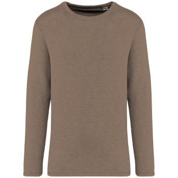 Sudadera ecorresponsable de cuello redondo efecto lavado french terry unisex - Ref. XNS418