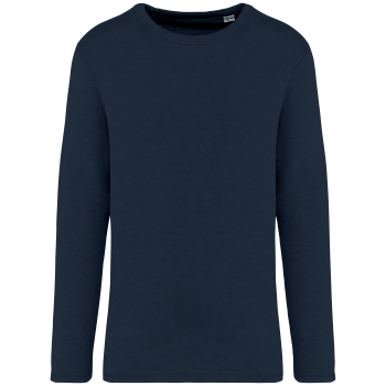 Sudadera ecorresponsable de cuello redondo efecto lavado french terry unisex - Ref. XNS418