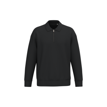 Sudadera ecorresponsable 1/4 cremallera cuello tipo polo y hombros ca�dos unisex - Ref. XNS432