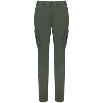 Pantalón cargo ecorresponsable efecto lavado mujer - Ref. XNS741 Pantalón cargo ecorresponsable efecto lavado mujer - Ref. XNS741