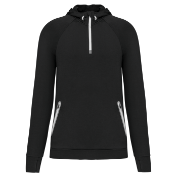 Sudadera deportiva capucha 1/4 cremallera unisex - Ref. XPA360 Sudadera deportiva capucha 1/4 cremallera unisex - Ref. XPA360