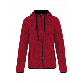 Chaqueta jaspeada con capucha mujer - Ref. XPA366 Chaqueta jaspeada con capucha mujer - Ref. XPA366