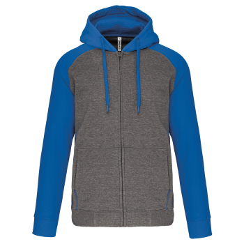 Chaqueta bicolor con cremallera y capucha unisex - Ref. XPA380 Chaqueta bicolor con cremallera y capucha unisex - Ref. XPA380