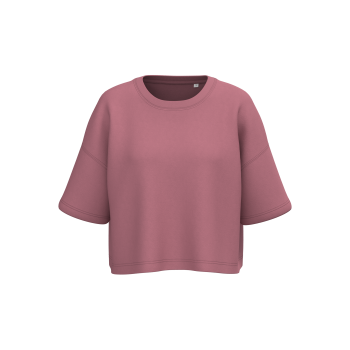 Sudadera crop cuello redondo y manga corta mujer - Ref. XPA394