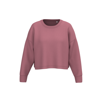 Sudadera crop cuello redondo mujer - Ref. XPA395