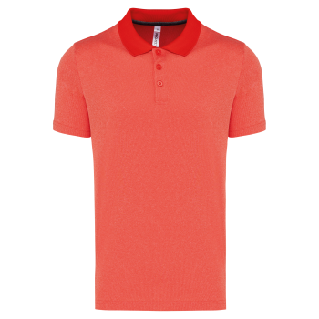 Polo jaspeado de manga corta adulto - Ref. XPA496 Polo jaspeado de manga corta adulto - Ref. XPA496
