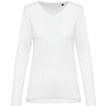 Camiseta supima® cuello de pico manga larga mujer - Ref. XPK307 Camiseta supima® cuello de pico manga larga mujer - Ref. XPK307