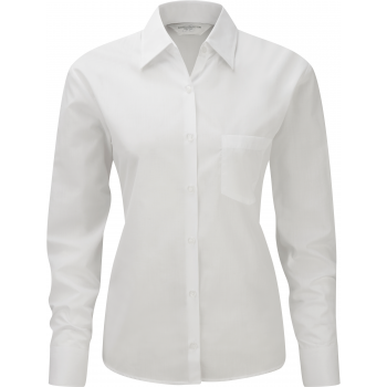 Camisa popelina de polialgodón manga larga mujer - Ref. XRU934F Camisa popelina de polialgodón manga larga mujer - Ref. XRU934F