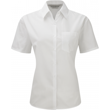 Camisa popelina de polialgodón manga corta mujer - Ref. XRU935F Camisa popelina de polialgodón manga corta mujer - Ref. XRU935F