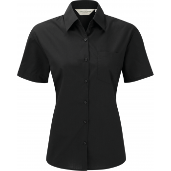 Camisa popelina de polialgodón manga corta mujer - Ref. XRU935F Camisa popelina de polialgodón manga corta mujer - Ref. XRU935F
