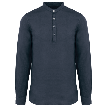Camisa cuello mao efecto lavado de lino hombre - Ref. XSP507 Camisa cuello mao efecto lavado de lino hombre - Ref. XSP507