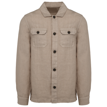 Sobrecamisa efecto lavado de lino hombre - Ref. XSP516 Sobrecamisa efecto lavado de lino hombre - Ref. XSP516