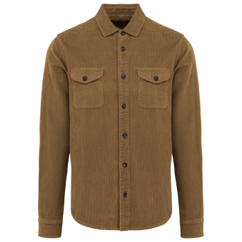 Sobrecamisa ecorresponsable efecto lavado de pana hombre - Ref. XSP519 Sobrecamisa ecorresponsable efecto lavado de pana hombre - Ref. XSP519