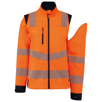 Chaqueta softshell de seguridad reciclada con mangas amovibles unisex - Ref. XWK460 Chaqueta softshell de seguridad reciclada con mangas amovibles unisex - Ref. XWK460
