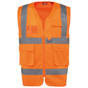 Chaleco de seguridad alta visibilidad reciclado con cremallera unisex - Ref. XWK618 Chaleco de seguridad alta visibilidad reciclado con cremallera unisex - Ref. XWK618