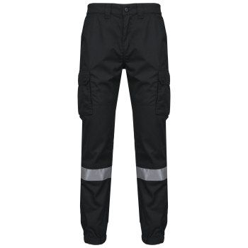 Pantalón cargo unisex con bajo elástico y tira reflectante - Ref. XWK712 Pantalón cargo unisex con bajo elástico y tira reflectante - Ref. XWK712