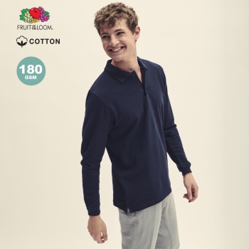 Polo adulto premium long sleeve fruit of the loom - Ref. M1380