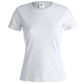 CAMISETA MUJER BLANCA ECONMICA WCS150 KEYA - Ref. M5867