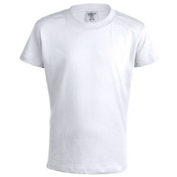 CAMISETA NIÑO BLANCA ECONÓMICA YC150 KEYA - Ref. M5873 CAMISETA NIÑO BLANCA ECONÓMICA YC150 KEYA - Ref. M5873