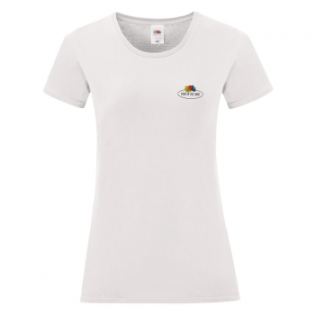 Camiseta vintage mujer logo pequeo impreso - Ref. F17901