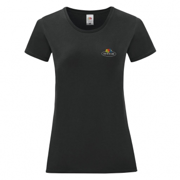 Camiseta vintage mujer logo pequeo impreso - Ref. F17901