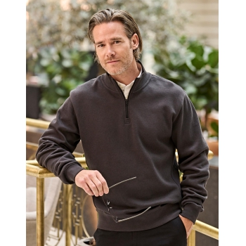 Sudadera acanalada media cremallera interlock - Ref. F21854 Sudadera acanalada media cremallera interlock - Ref. F21854