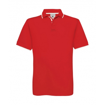 Polo piqué cuello rayado safran sport - Ref. F54042 Polo piqué cuello rayado safran sport - Ref. F54042