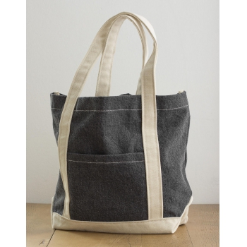 Bolsa de tela Denim fuelle - Ref. F63857