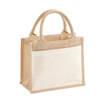 Bolsa pequea de yute y algodn  - Ref. F65028