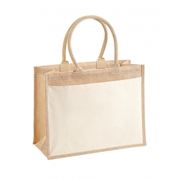 Bolsa shopper de yute y algodn - Ref. F65228