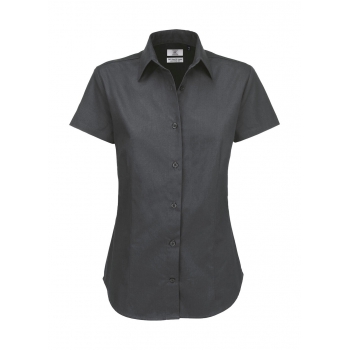 Camisa sarga sharp manga corta mujer - Ref. F71942