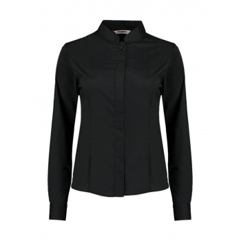 Camisa cuello mandarín manga larga mujer entallada - Ref. F75911 Camisa cuello mandarín manga larga mujer entallada - Ref. F75911