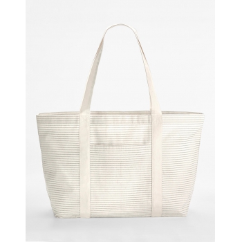 Bolsa de rayas de algod�n org�nico - Ref. F93428