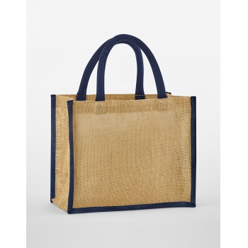 Bolsa tote midi de yute almidonado natural - Ref. F93828